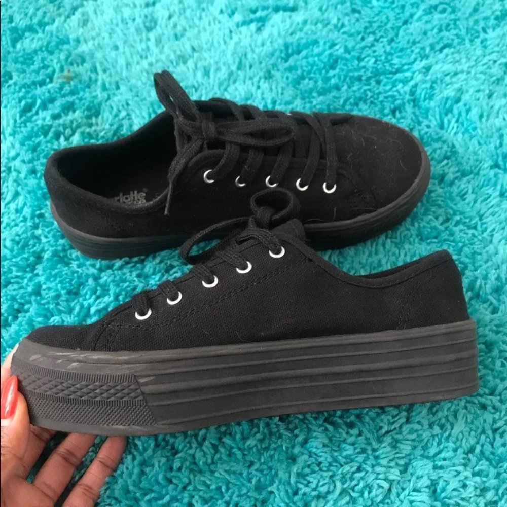 Black Platform Sneakers